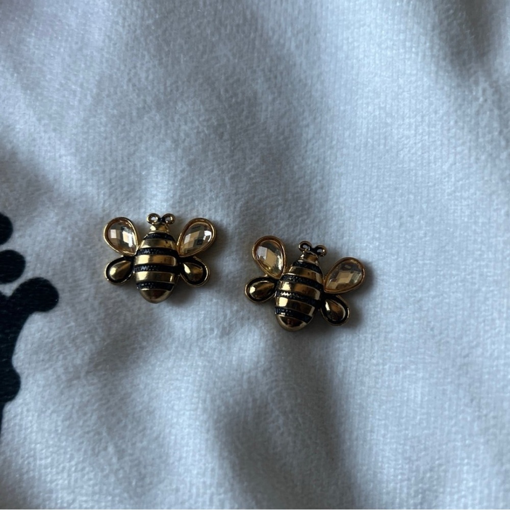 Gold and Black Bee charms